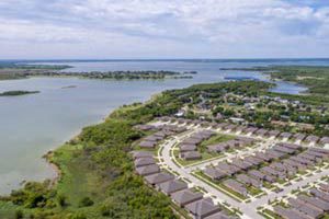 Arial view of the homes of Frisco Lakes