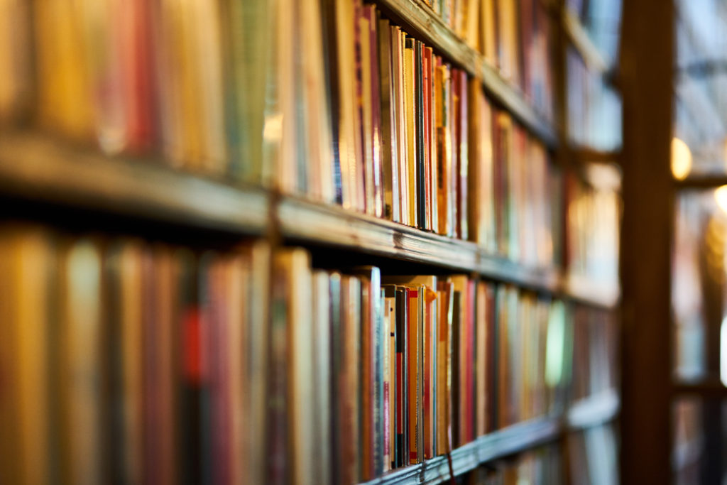 books for sale in a DFW bookstore